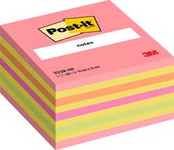 Memoblok Post-it 2028 76x76mm kubus neon kleuren