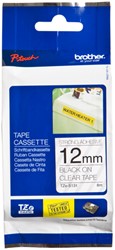 Labeltape Brother P-touch TZe-S231 extra sterk klevend 12mm zwart op wit