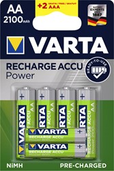 Batterij oplaadbaar Varta ready2use 4xAA 2100mAh