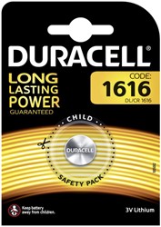 Batterij Duracell knoopcel 1xCR1616 lithium Ø16mm 3V-50mAh