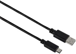 Kabel Hama USB C-A 2.0 0.25 meter zwart