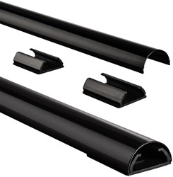 Kabelkanaal Hama halfrond 110/3,3/1,8 cm aluminium zwart