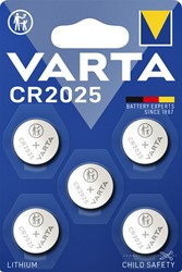 Batterij Varta knoopcel CR2025 lithium blister à 5stuk