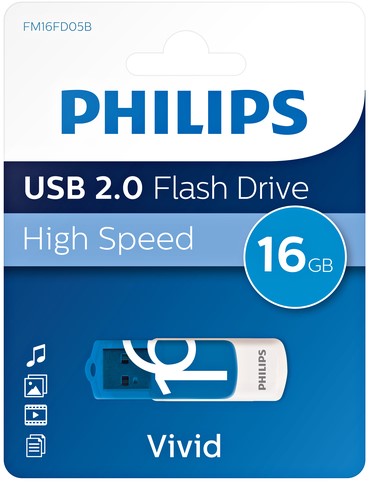 USB-stick 2.0 Philips Vivid Edition Ocean Blue 16GB-3