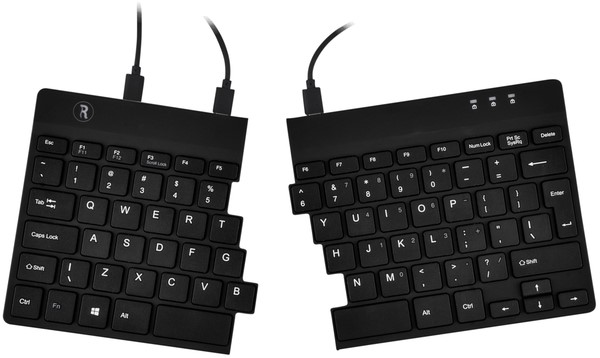 Ergonomisch toetsenbord R-Go Split Azerty zwart bij Delo