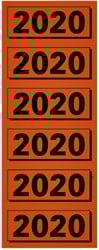 Rugetiket Elba 2020 57x25mm rood 120 stuks