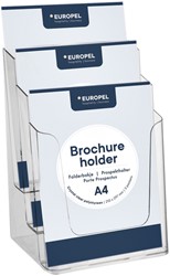 Folderhouder Europel 3 vaks A4 transparant