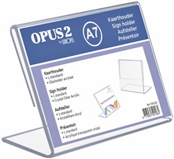 Kaarthouder OPUS 2 L-standaard A7 liggend acryl