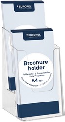 Folderhouder Europel 2 vaks 1/3 A4 transparant