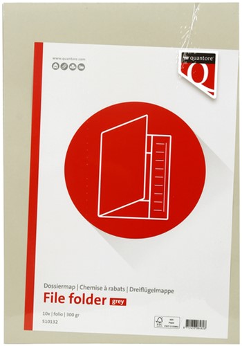 Dossiermap Quantore folio 300gr grijs-2