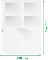 Showtas Leitz Premium voor visitekaartjes copy safe PP A4 glashelder 10 stuks-2