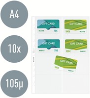 Showtas Leitz Premium voor visitekaartjes copy safe PP A4 glashelder 10 stuks-1