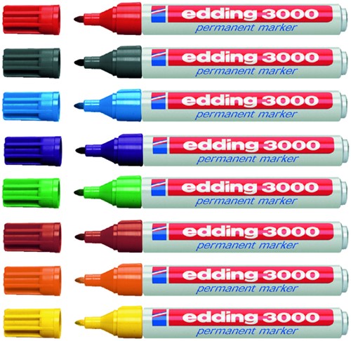 Viltstift edding 3000 rond 1.5-3mm lichtblauw-2