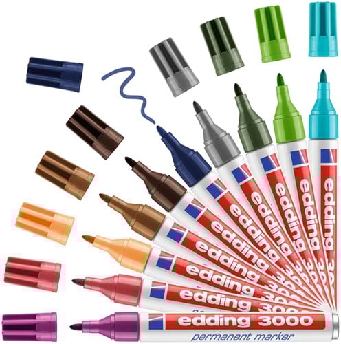Viltstift edding 3000 rond 1.5-3mm zwart-3