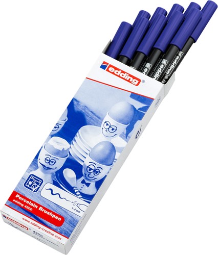 Brushpen edding 4200 porselein blauw-2