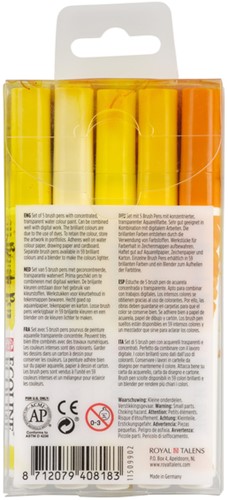 Brushpen Talens Ecoline set à 5 stuks geel-1