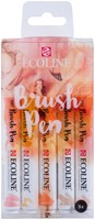 Brushpen Talens Ecoline set á 5 stuks beige roze-3