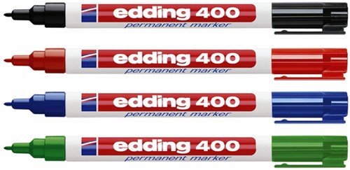 Viltstift edding 400 rond 1mm blauw-2