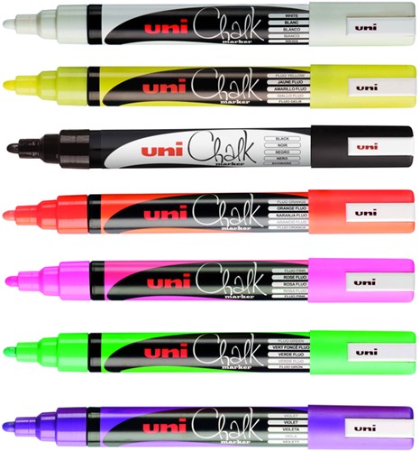 Krijtstift Uni-ball chalk rond 1.8-2.5mm wit-3