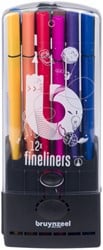 Fineliner Bruynzeel Teens 0,4mm ass 12 stuks