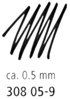 Fineliner Staedtler Pigment 308 zwart 0.5mm-7