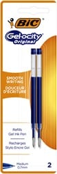 Gelschrijvervulling Bic voor diverse gelpennen medium blauw blister à 2 stuks