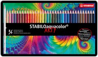 Kleurpotloden STABILO 1636 aquacolor assorti blik à 36 stuks