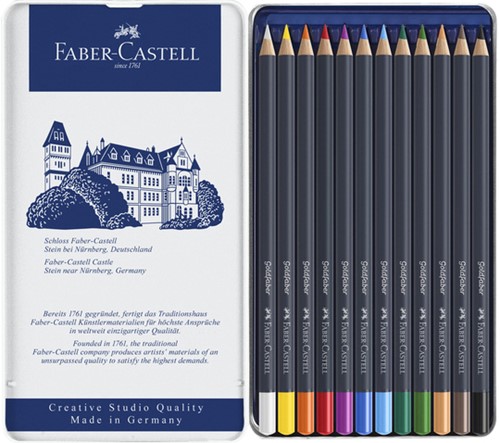Kleurpotloden Faber-Castell Goldfaber assorti blik à 12 stuks-3