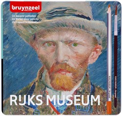 Kleurpotloden Bruynzeel aquarel  Van Gogh blik à 24 stuks assorti