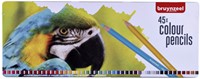 Kleurpotloden Bruynzeel papegaai blik à 45 stuks assorti