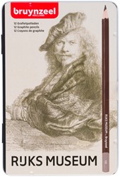 Grafietpotlood Bruynzeel Rijksmuseum Rembrandt set à 12 breedtes grijs