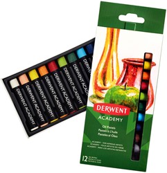 Oliepastel Derwent Academy blister à 12 stuks assorti