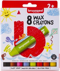 Waskrijt Bruynzeel Kids set à 8 stuks assorti