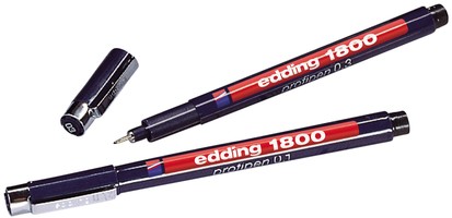 Fineliner edding 1800 0.25mm - 0.35mm - 0.5mm zwart set à 3 stuks-3