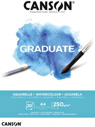 Aquarelblok Canson Graduate A4 250gr 20 vel