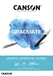 Aquarelblok Canson Graduate A5 250gr 20 vel