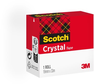 Plakband Scotch Crystal 600 19mmx33m transparant-2