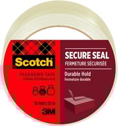 Verpakkingstape Scotch Secure Seal 50mmx50m transparant
