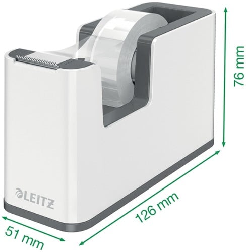 Plakbandhouder Leitz WOW wit/grijs-3