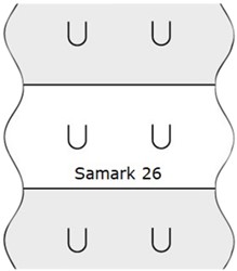 Prijsetiket 12x26mm Sato Samark afneembaar wit