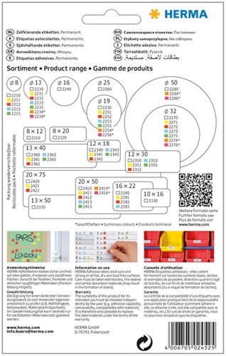 Etiket HERMA 2452 25x40mm rood 512 stuks-1