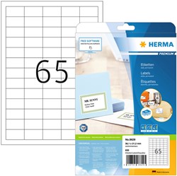 Etiket HERMA 8629 38.1x21.2mm premium wit 650stuks