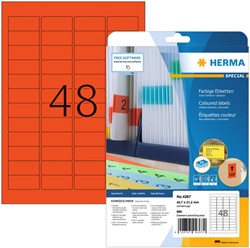 Etiket HERMA 4367 45.7x21.2mm verwijderbaar rood 960stuks