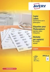 Etiket Avery DP010-100 105x58mm wit 1000 etiketten