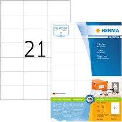Etiket HERMA 4616 70x42.3mm premium wit 4200stuks