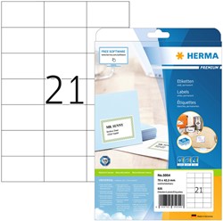 Etiket HERMA 5054 70x42.3mm premium wit 525stuks