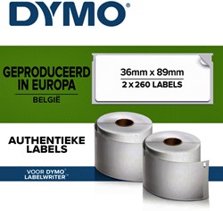 Etiket Dymo 99012 labelwriter 36x89mm 520stuks