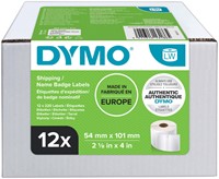 Etiket Dymo labelwriter 13186 54mmx101mm badge doos à 12 rol à 220 stuks-1