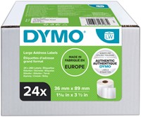 Etiket Dymo labelwriter 13187 36mmx89mm adres doos à 24 rol à 260 stuks-3