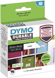 Etiket Dymo LabelWriter industrieel 25x54mm 1 rol á 160 stuks wit